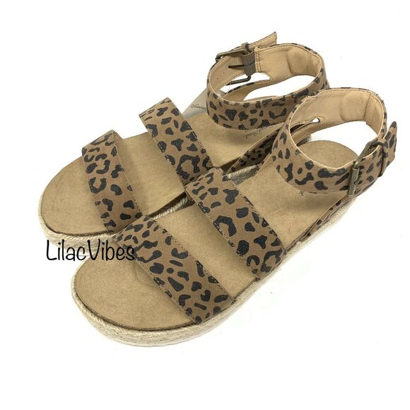 Universal Thread Espadrille Sandal Size 11 Leopard - Picture 4 of 7